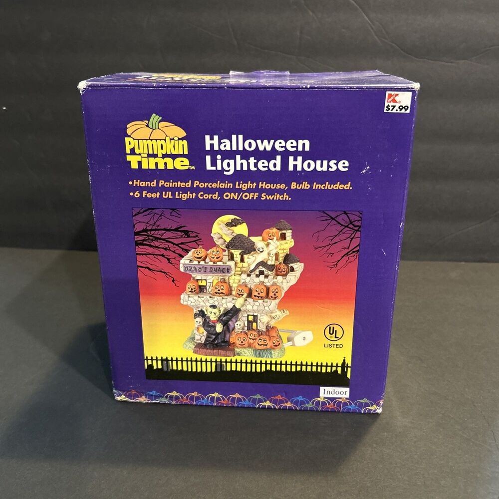 Halloween Pumpkin Time Draco’s Shack Lighted House GREAT DEAL #14